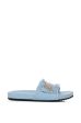 VISE EMBELLISHED SLIP ON DENIM SANDAL IN LIGHT BLUE Online