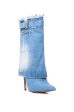 AZALEA WANG KOURT DENIM STILETTO BOOTIE For Discount