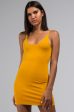 REYLA MINI BODYCON DRESS MUSTARD Hot on Sale