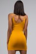 REYLA MINI BODYCON DRESS MUSTARD Hot on Sale